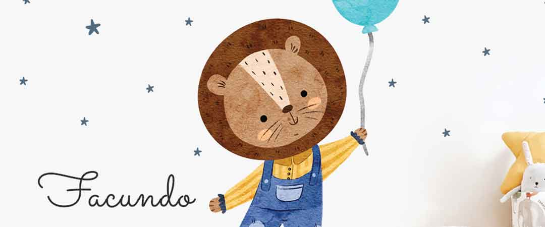 Leoncito con globo