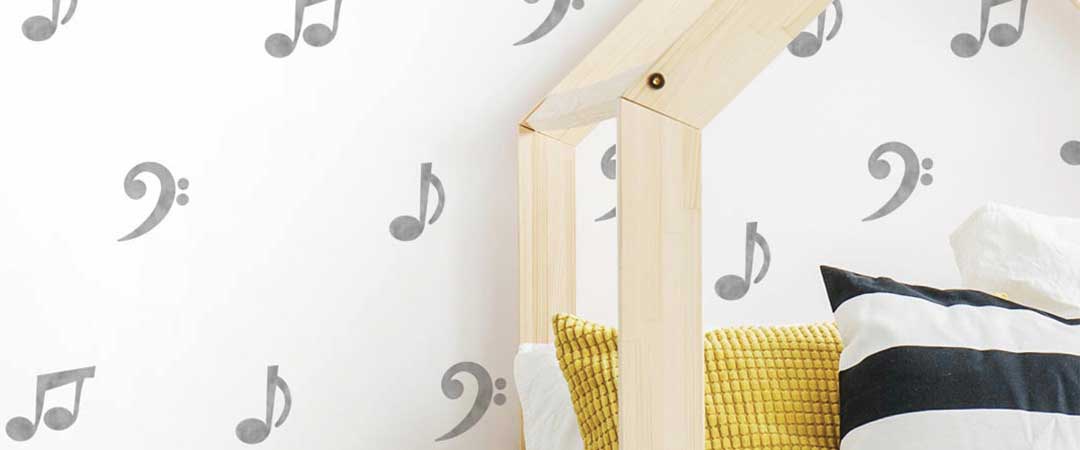 Notas musicales acuarela