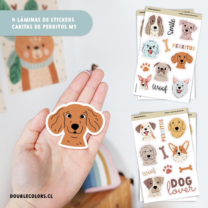 Stickers "Caritas de perritos M1"