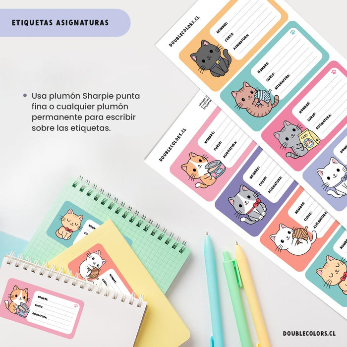 Etiquetas asignaturas "Gatitos M1"