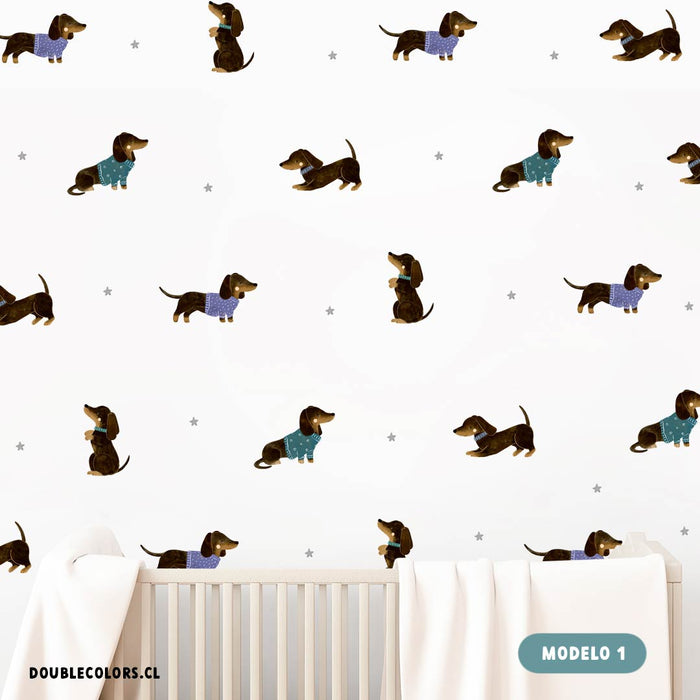 Perritos salchicha negros