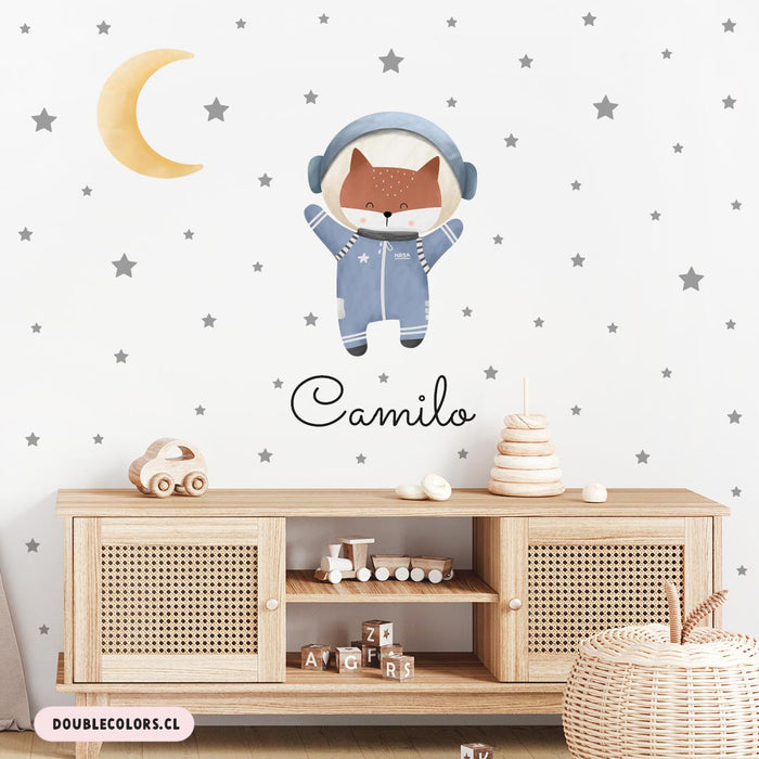 Zorrito astronauta con nombre