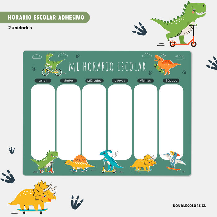 Horario escolar "Dinosaurios"