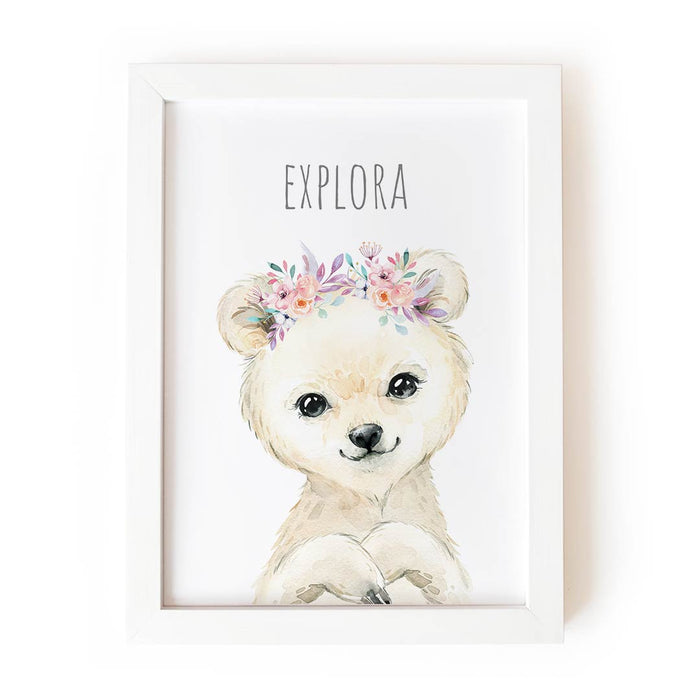 Oso polar floral