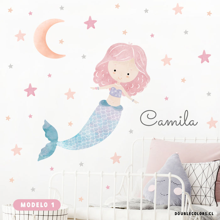 Sirena acuarelas