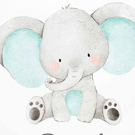 Elefante, globos y estrellas