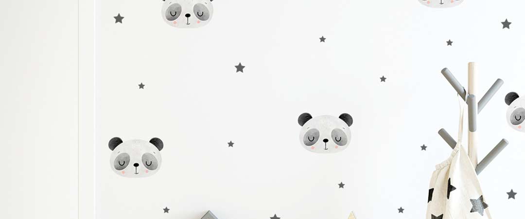 Osos pandas y estrellas
