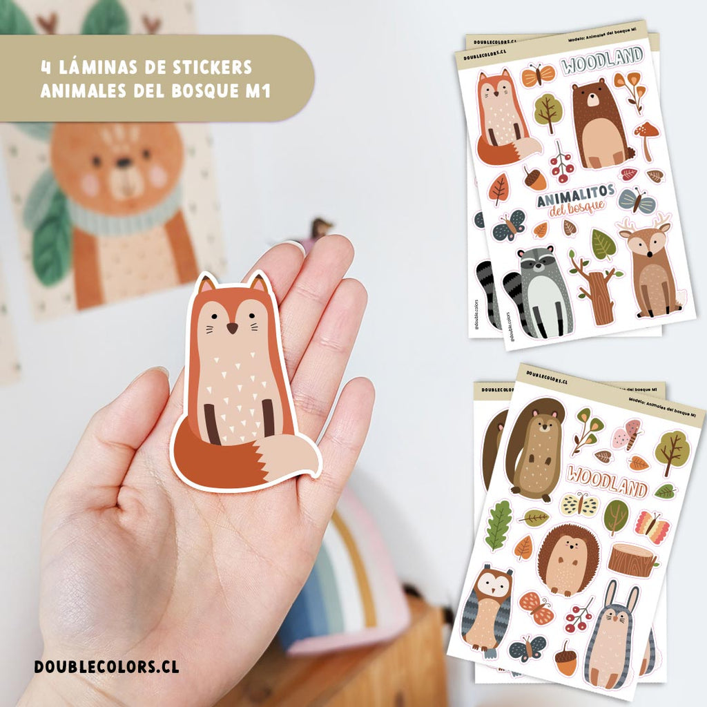 Stickers "Animales del bosque"