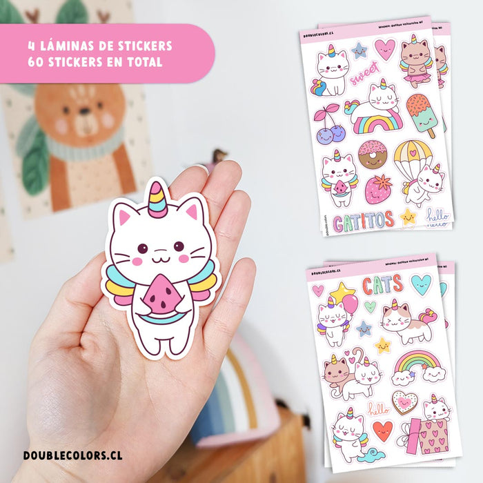 Stickers "Gatitos unicornios M1"