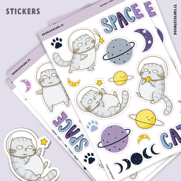 Stickers "Gatito astronauta M1"