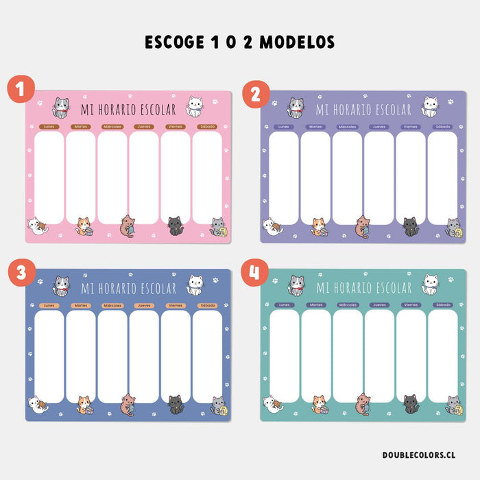 Horario escolar "Gatitos M1"