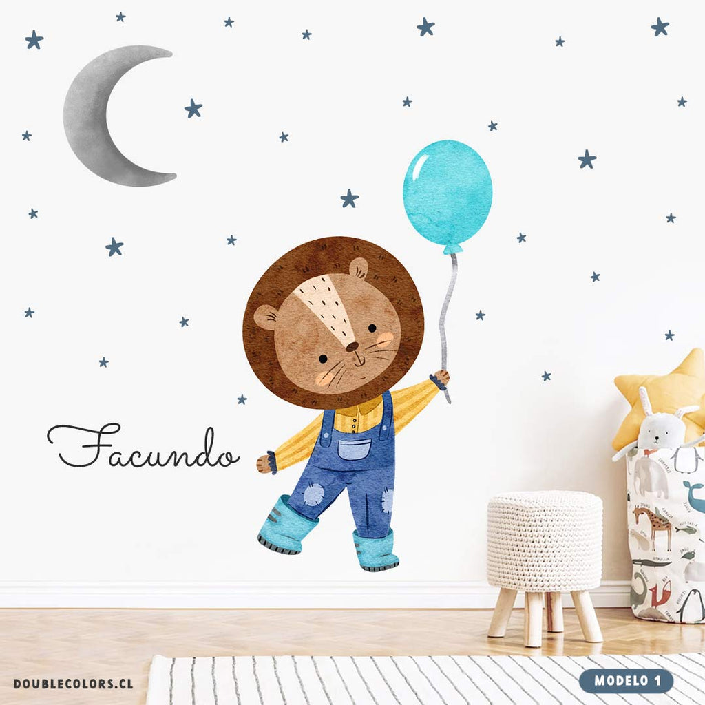 Leoncito con globo