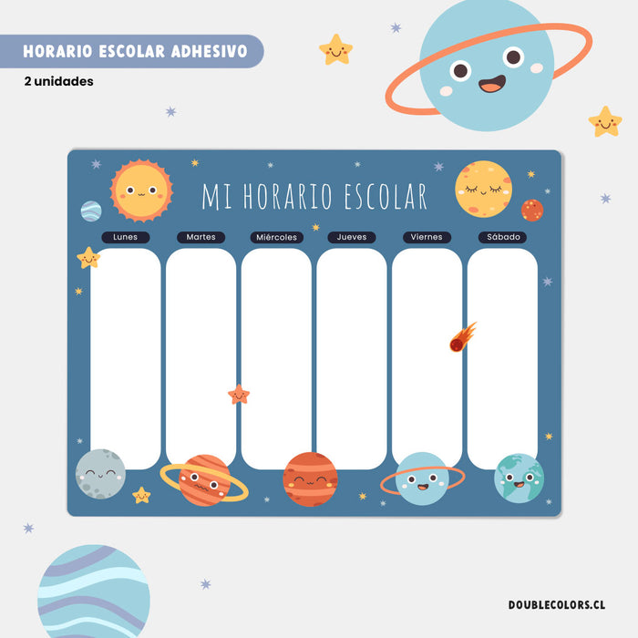 Horario escolar "Planetas M1"