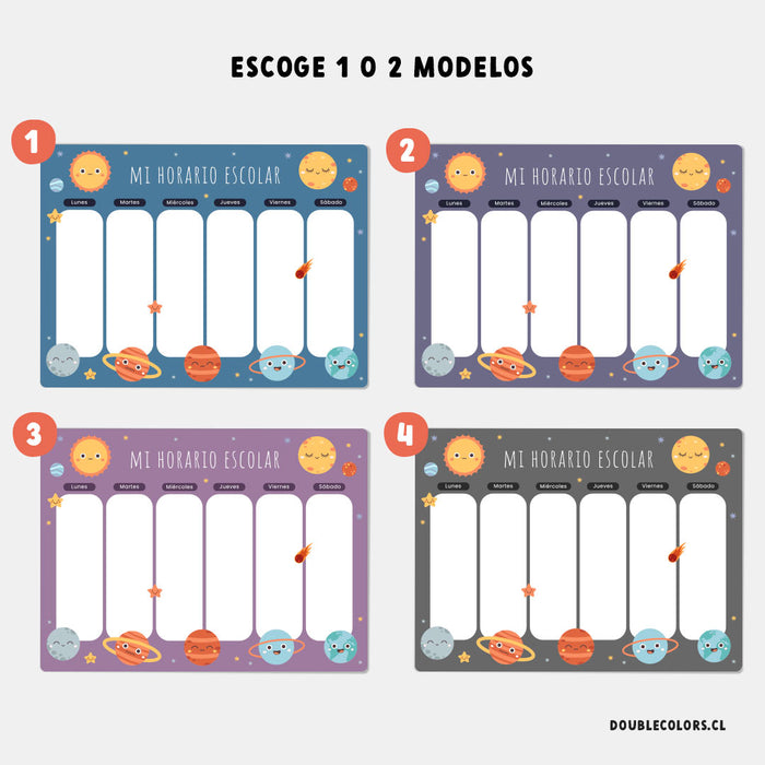 Horario escolar "Planetas M1"