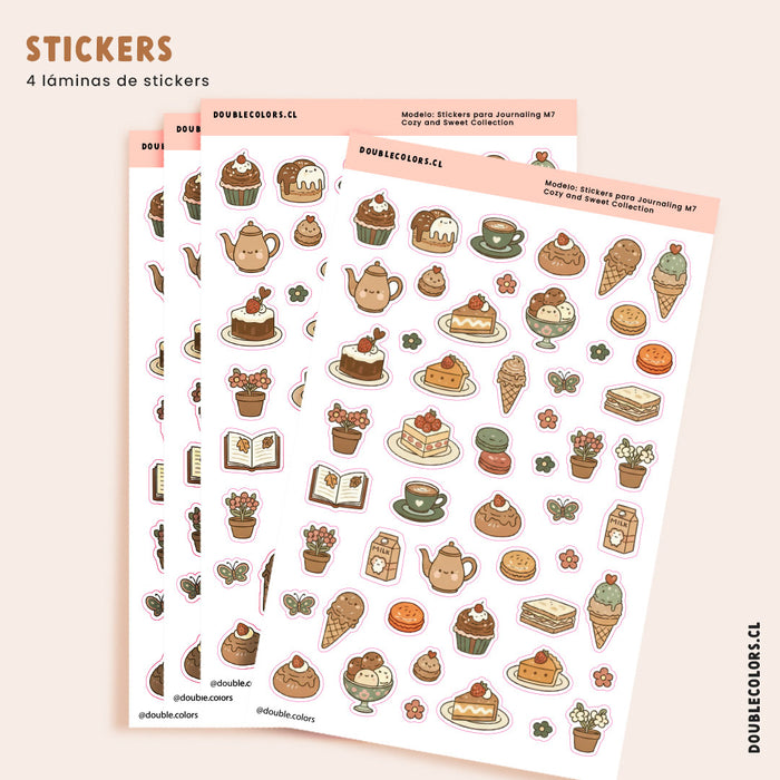 "Stickers para Journaling M7" - Cozy and Sweet Collection