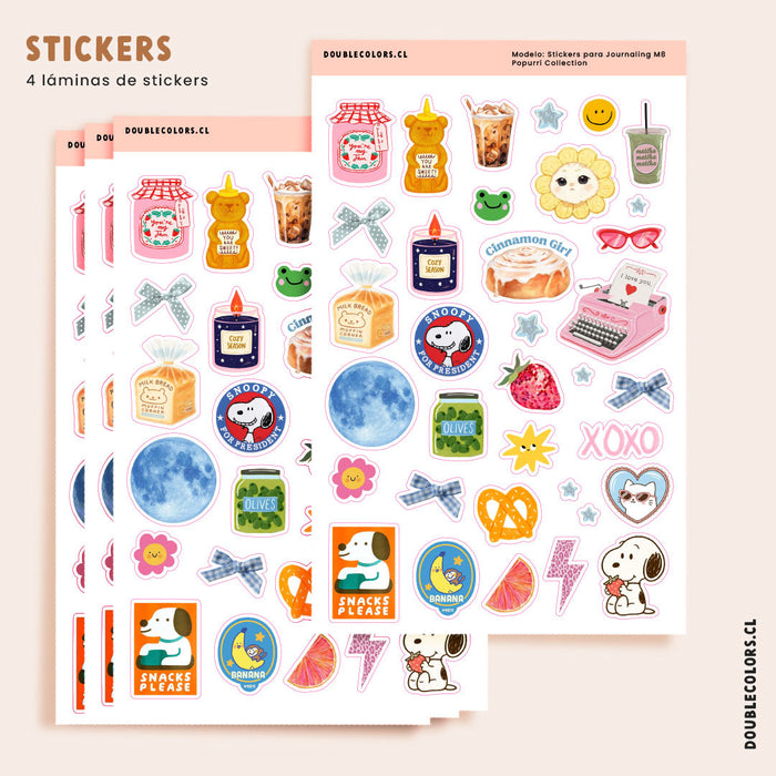 "Stickers para Journaling M8" -  Pupurrí