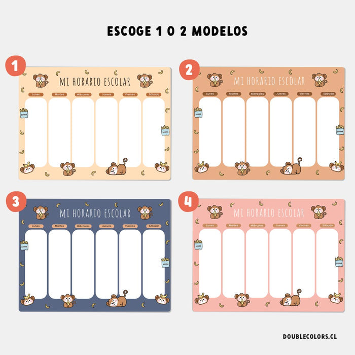 Horario escolar "Monitos"