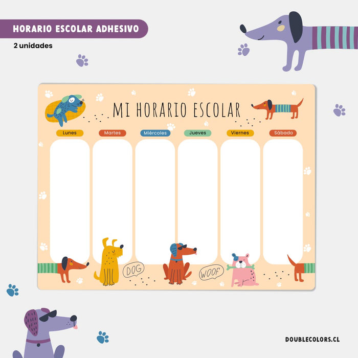 Horario escolar "Perritos"