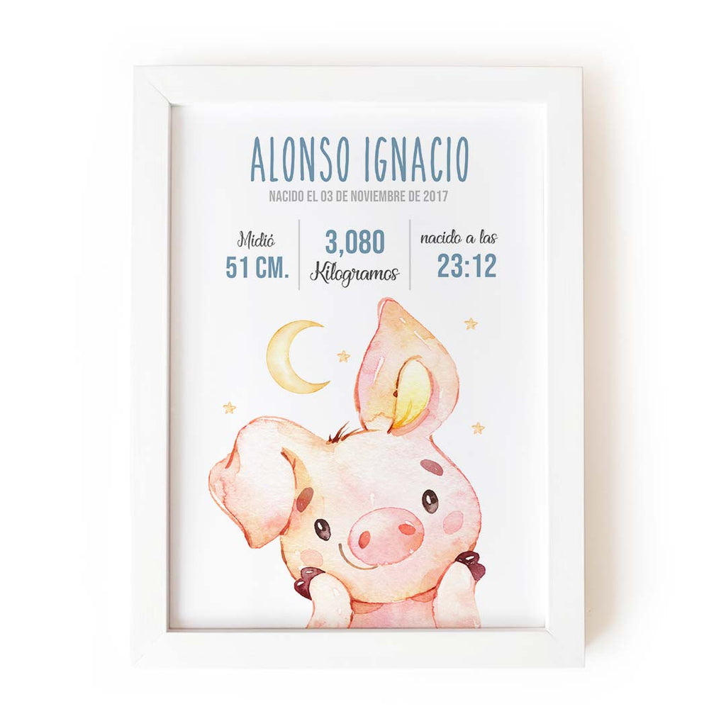 Cerdito bajo las estrellas